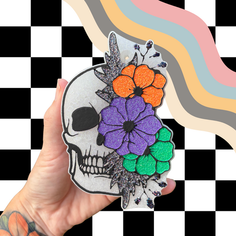 Halloween Floral Skull