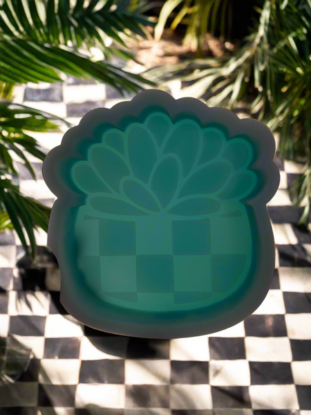 Checkered Succulent Pot