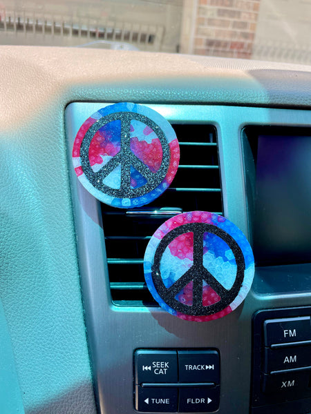 Peace Sign Vent Clips
